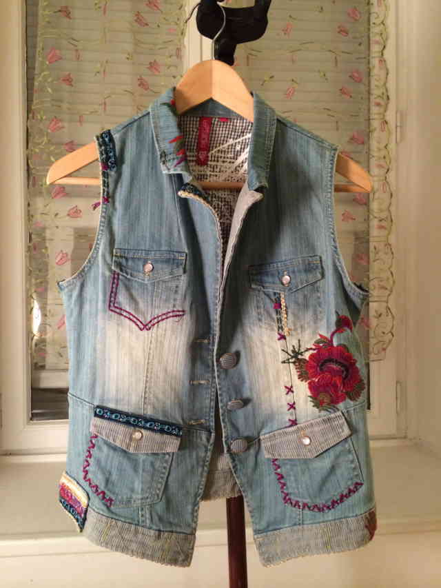 Blouson en jean sans manche SIDECAR
