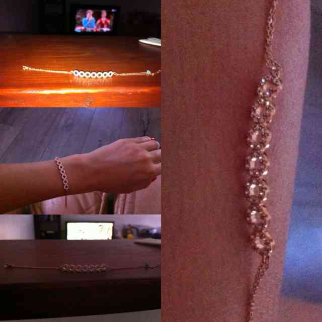 Bracelet en argent rosé