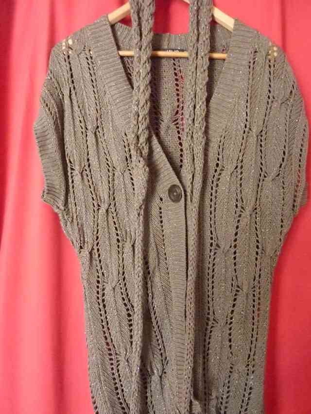 Gilet Liu JO gris pailleté 