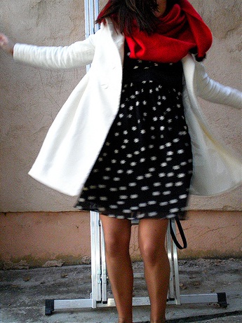 Manteau blanc NafNaf