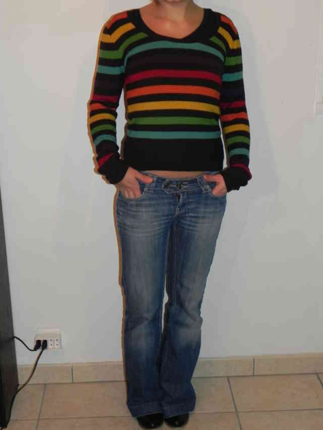 Petit pull rayé, tout coloré 
