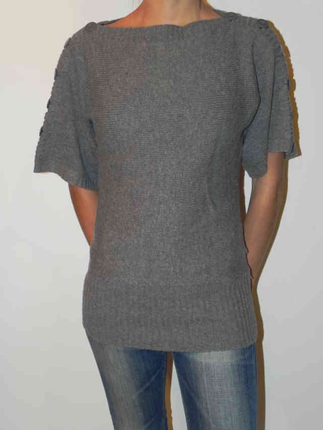 Pull tunique gris