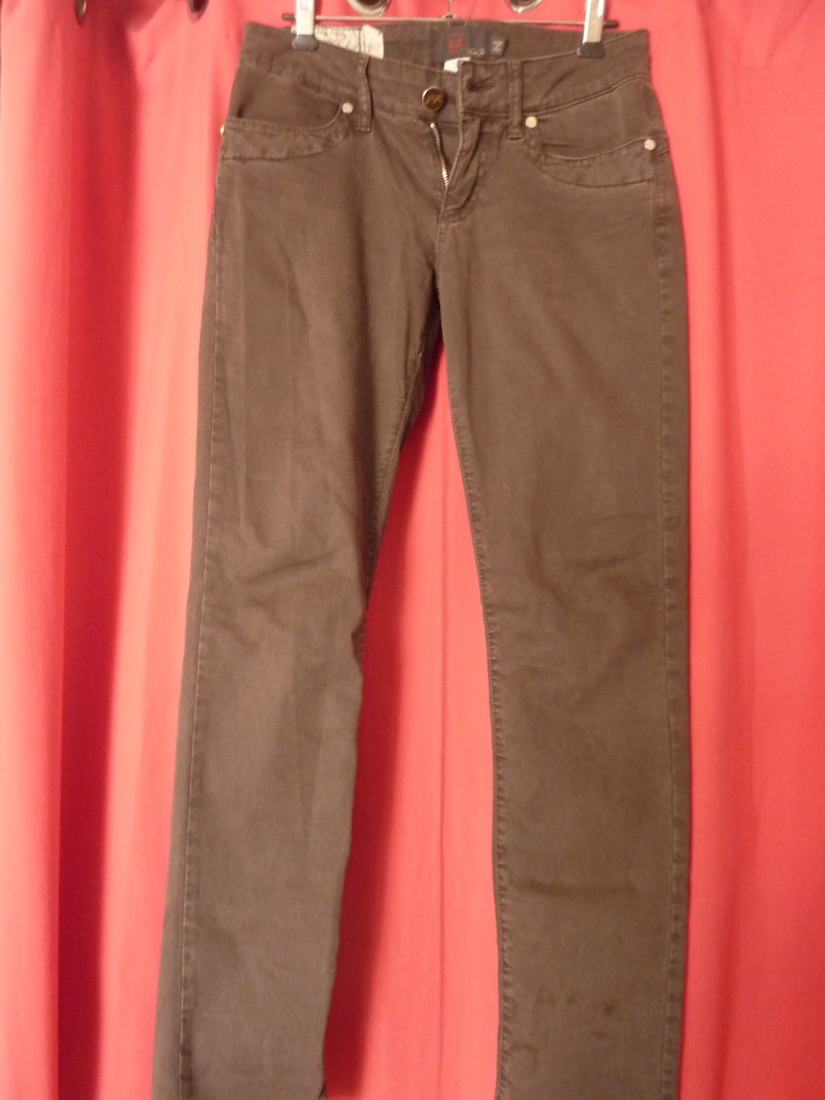 Pantalon marron Liu JO T.27 en coton 
